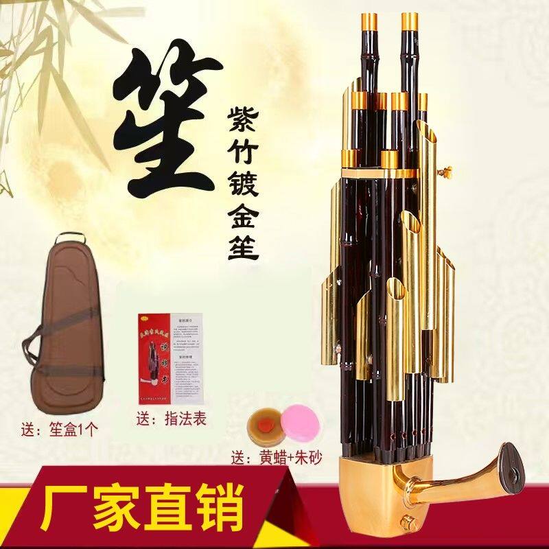 笙14簧17簧21簧可加键初学专业扩音紫竹圆笙民族吹奏乐器厂家直销