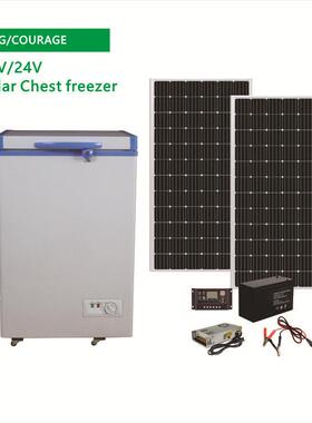 12/24V太阳能冰柜solarfreezer108L直流卧式冷柜DC小冰箱