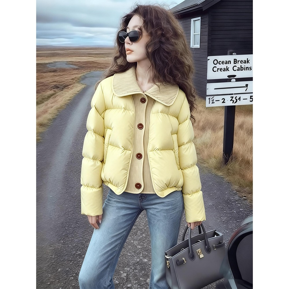 今年流行的爆款黄色棉服外套女装气质轻熟风棉袄独特别致加厚棉衣,女装/女士精品,棉衣/棉服,淘宝优惠券,粉丝福利购,淘宝优惠卷