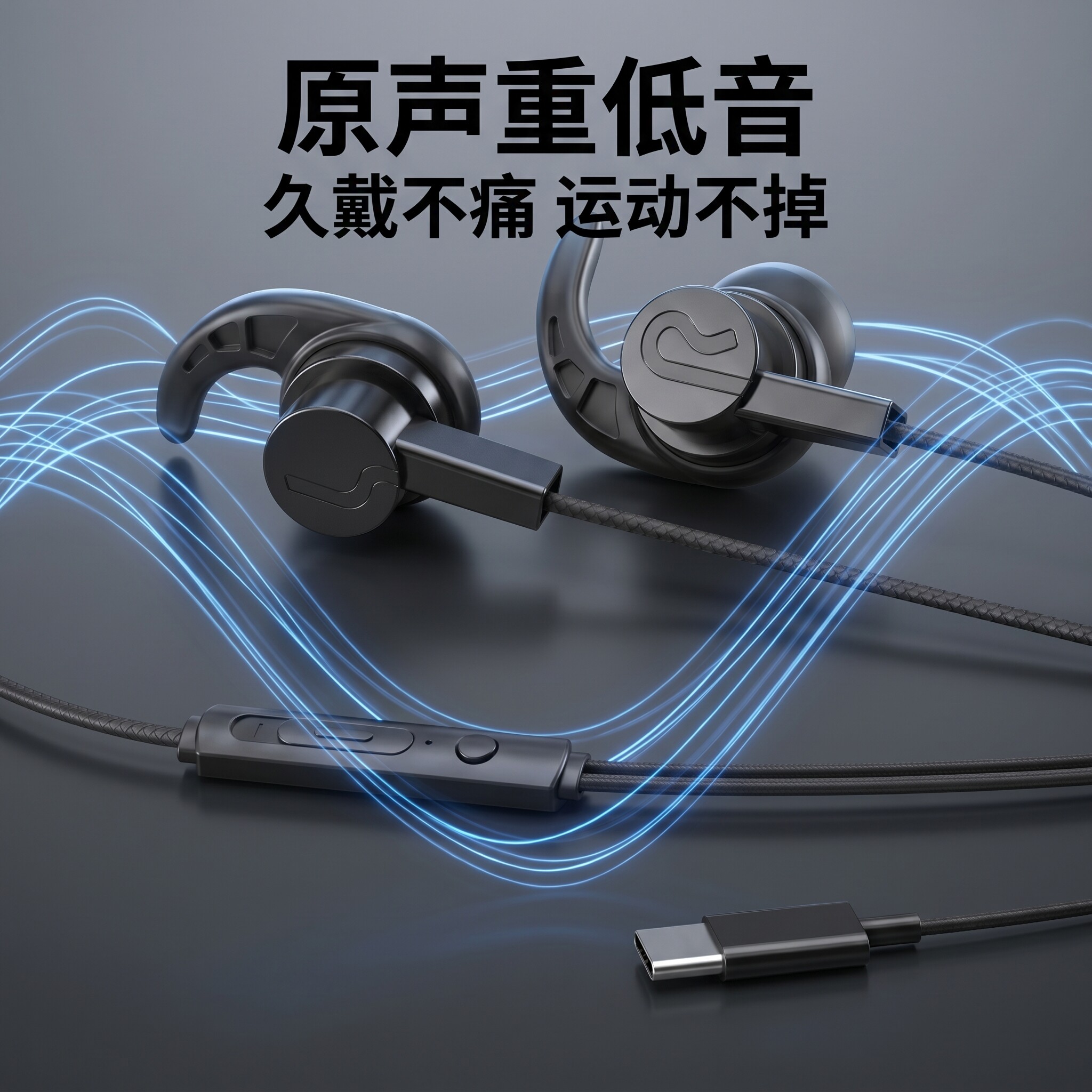 有线耳机入耳式type-c接口耳机高音质降噪适用于索尼小米OPPO华为
