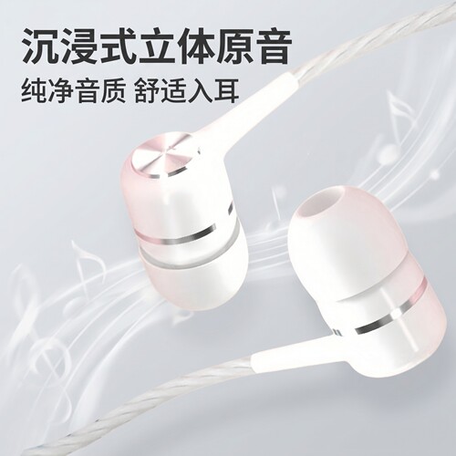 有线耳机typec接口入耳式带麦适用于华为vivo小米OPPO通用游戏