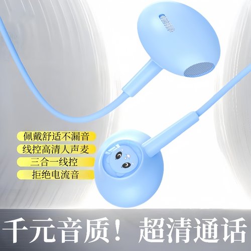 线控耳机有线入耳式type-c接口适用华为vivo小米OPPO通用手机游戏