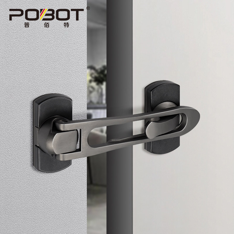 普佰特高级防盗扣304不锈钢酒店房门反锁扣安全链门扣门栓插销扣