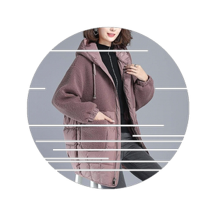 2026冬季棉服女中长款棉袄加厚棉衣韩版宽松大码妈妈仿羊羔毛外套