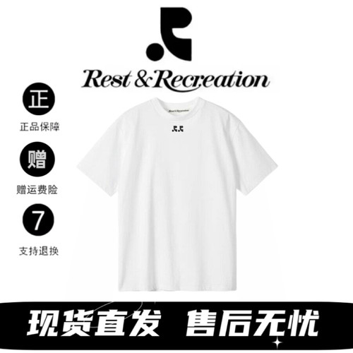 RR字母印花圆领宽松短袖T恤女