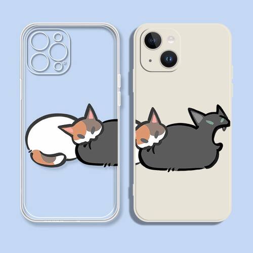 焱焱可爱小猫情侣手机壳适用于苹果16promax/17/iPhone12/14/15plus手机壳华为红米vivo小米荣耀OPPO