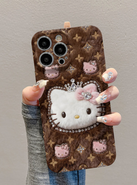 焱焱老花皇冠KT猫打印图适用苹果华为vivo小米oppo红米荣耀一加iPhone17手机壳16Promax菲林15好看14新款13潮