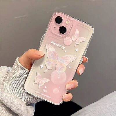 焱焱渐变渲染蝴蝶适用苹果16promax/17/iPhone12/14/15plus手机壳151413promax手机壳1211软壳xrxs防摔78p