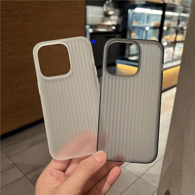 Flam Flam 超薄瓦楞半透磨砂适用苹果15手机壳软套11/iphone13/16promax12小米vivox100华为oppo创意pro一加