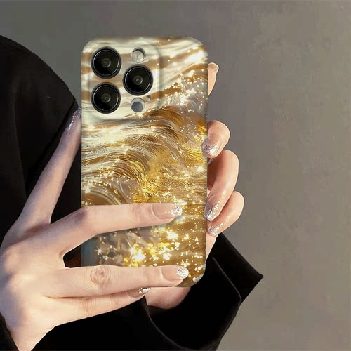 焱焱适用苹果15手机壳iphone13promax新款14发财12招财11pro好运二合一流水生金8plus艺术小众mini防摔菲林软