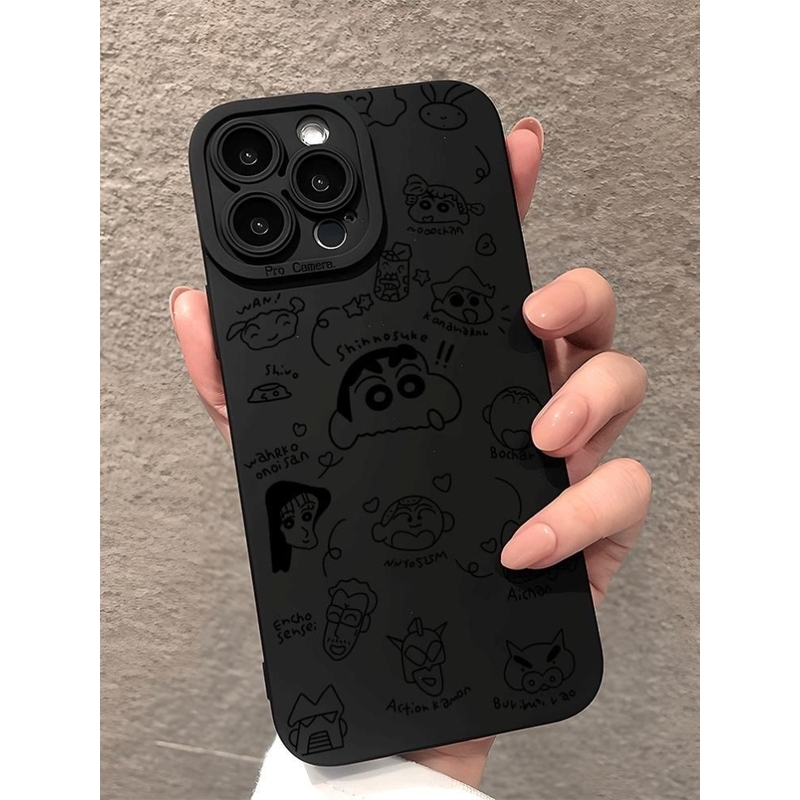 焱焱适用苹果16pro max手机壳16pro保护套16适用苹果iPhone15promax手机壳14plus新款13硅胶12蜡笔小新防摔女