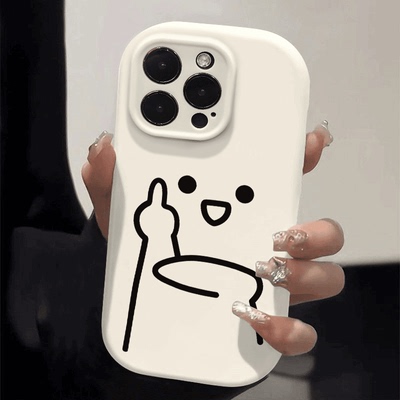 焱焱鄙视小表情搞怪精孔大胖子适用苹果16promax手机壳荣耀100华为P60VIVO小米OPPO红米简约678plus情侣xsmax