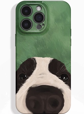 焱焱狗头~可爱治愈怼脸边牧ins适用iPhone16/15pro手机壳新华为mate70小米14小众vivoS19软iqooneo10苹果14fi