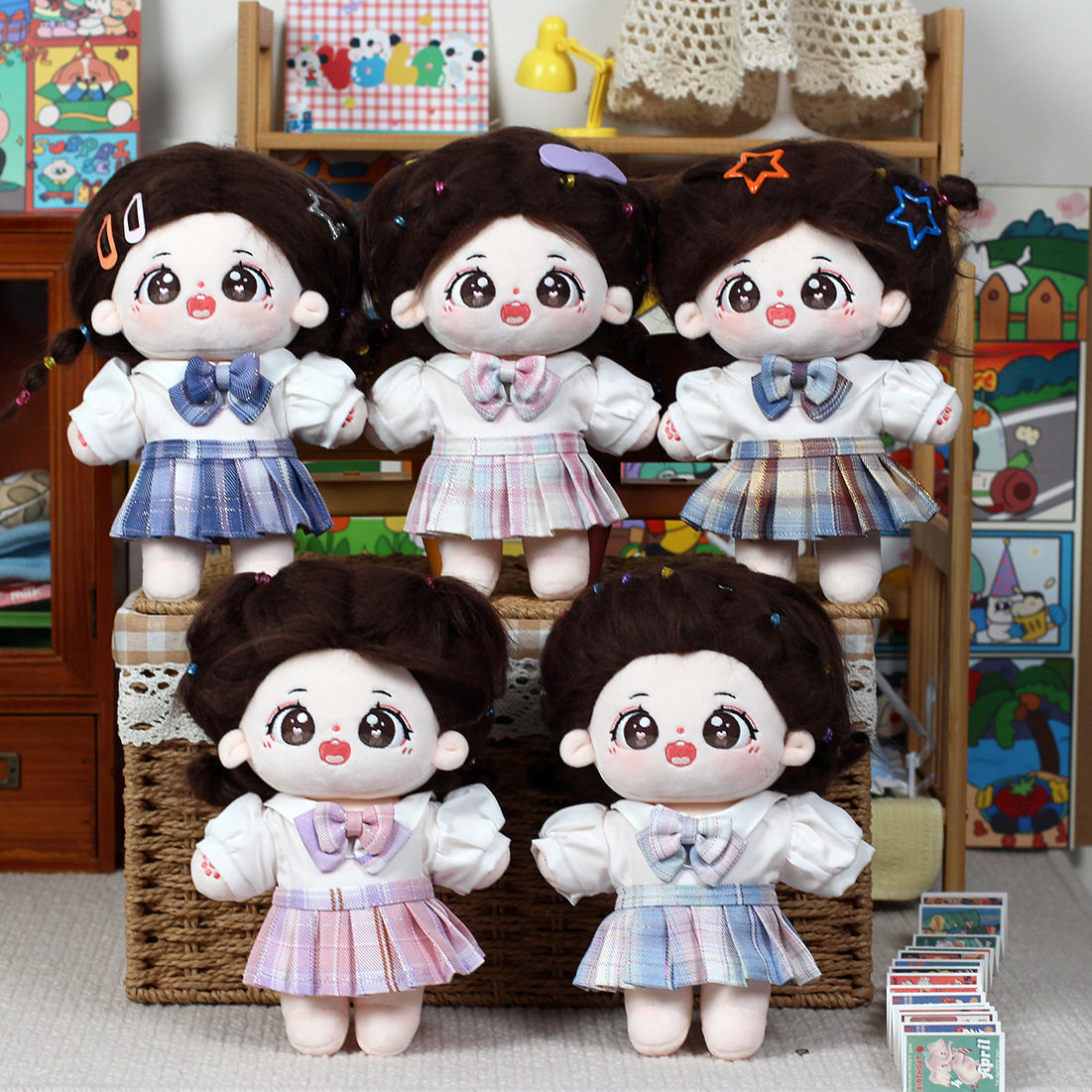 20cm棉花娃衣JK裙洛丽塔衣服着替