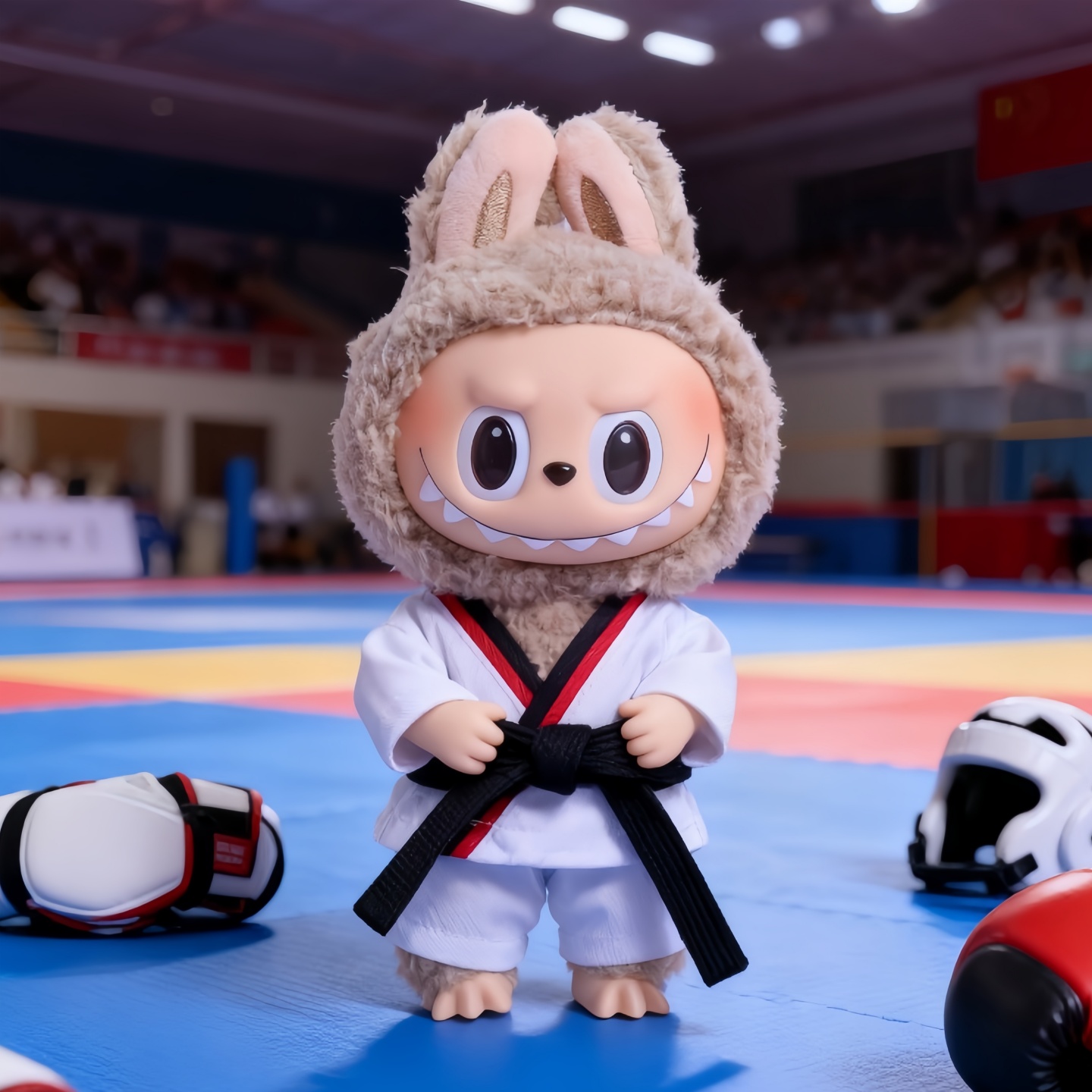 17cm拉布布玩偶衣服跆拳道