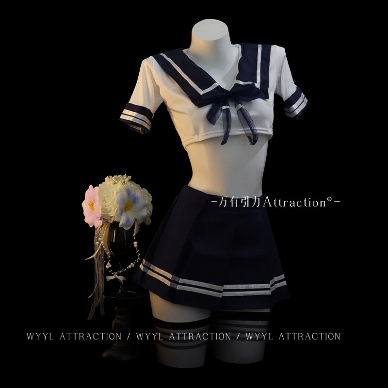 吸引力「白月光」学院JK水手服角色扮演约会战袍情趣制服qqny内衣