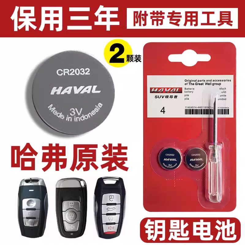 适用长城汽车H2H8H9 M6欧拉F5 F7大狗赤兔国潮H6智能遥控钥匙电池