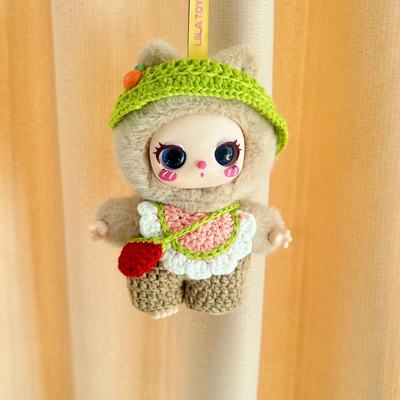 仅售娃衣】16cm莉拉LUKY CAT盲盒挂件娃娃手钩卡通娃衣套装