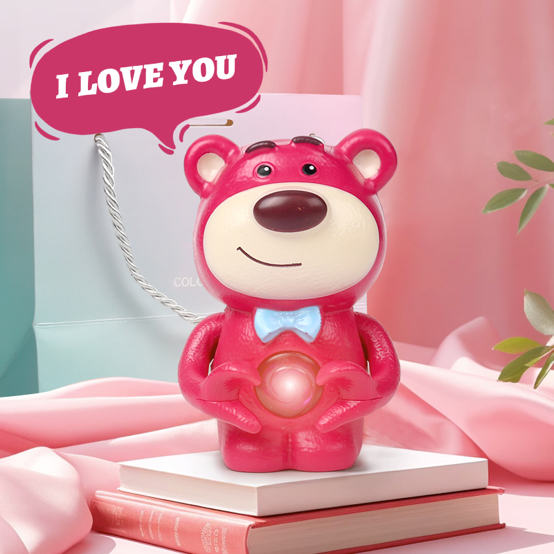 比心草莓熊会说话iloveyou草莓熊