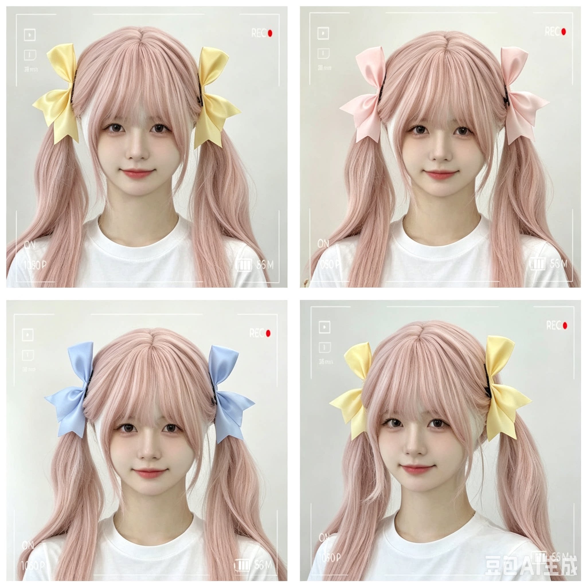 少女可爱对夹Lolita甜美发饰洛丽塔立体双马尾发夹少萝二次元头饰
