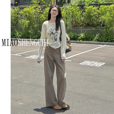 阔腿加长常规牛仔布春夏牛仔裤