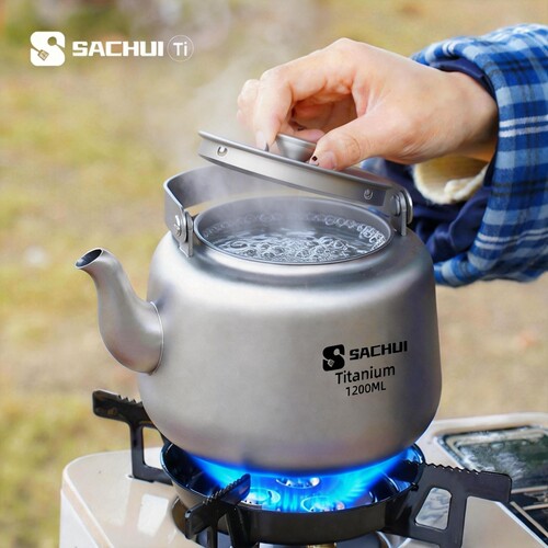 纯钛便携露营烧水壶围炉煮茶套装