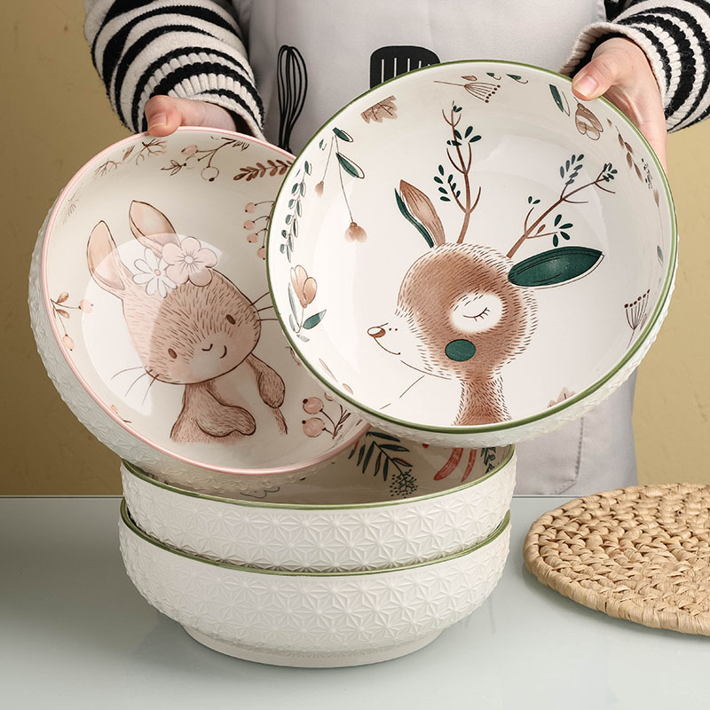 可爱陶瓷深碗餐具装水煮酸菜鱼