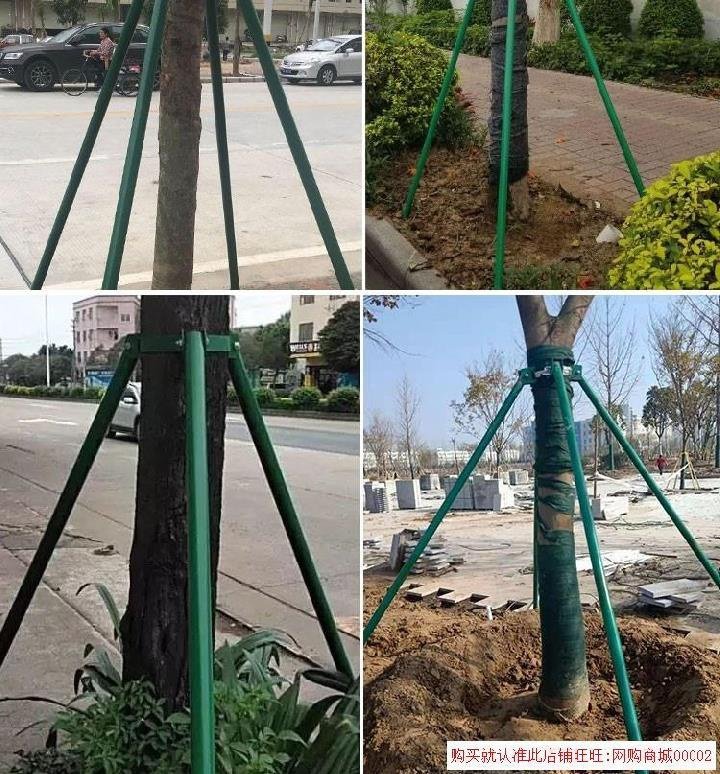 架杆捆绑支撑树木支撑固s定器黄色套杯地脚大树撑杆撑Z架木架支护_虎窝淘