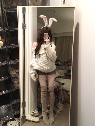 荔桃想睡觉ya 【雪肌露肩】慵懒风一字肩麻花毛衣女设计感纯欲