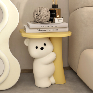 创意可爱小熊边几摆件客厅蓝牙音响卡通卧室床头柜茶几礼物女生
