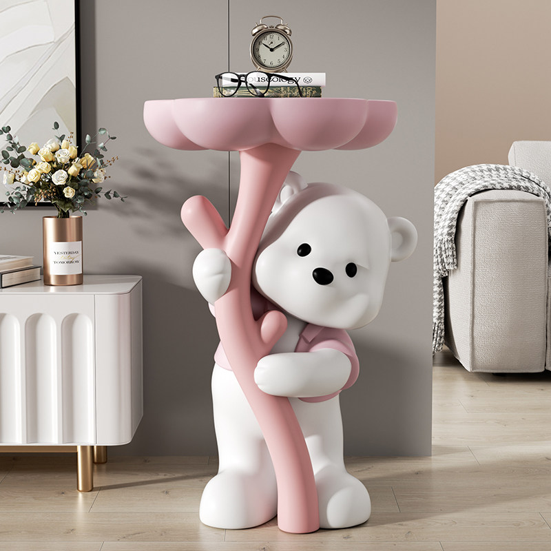 创意可爱小熊边几大型客厅落地摆件蓝牙音响床头卡通茶几乔迁礼物,家居饰品,落地摆件,淘宝优惠券,粉丝福利购,淘宝优惠卷