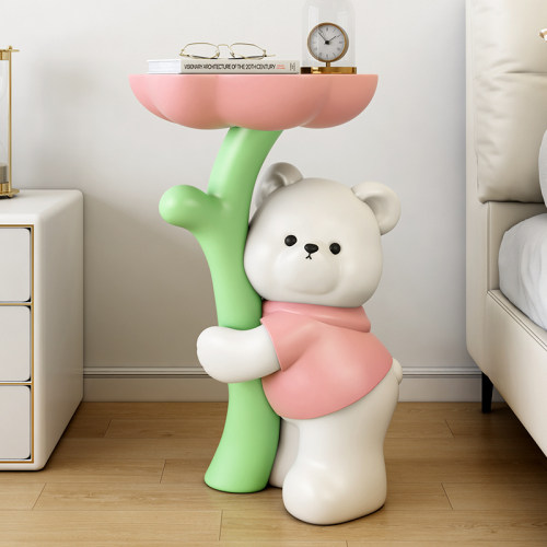 凡德洛捧花熊可可客厅落地大摆件
