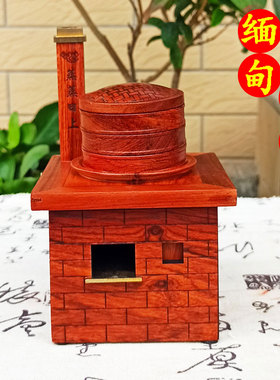蒸蒸日上微缩家具模型红木雕刻