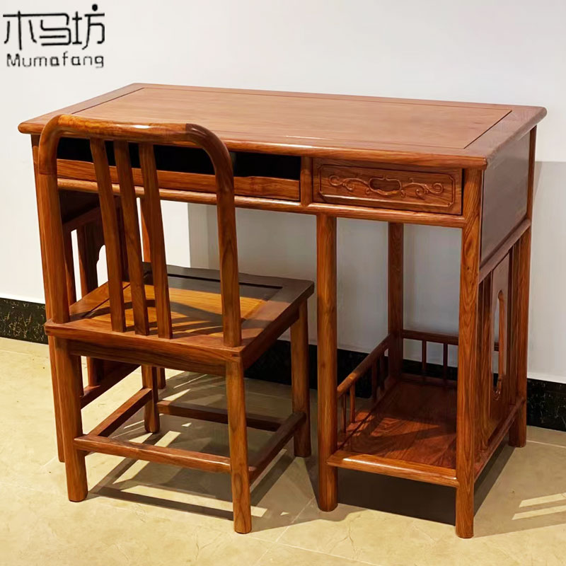 刺猬紫檀木花梨木红木家用电脑桌