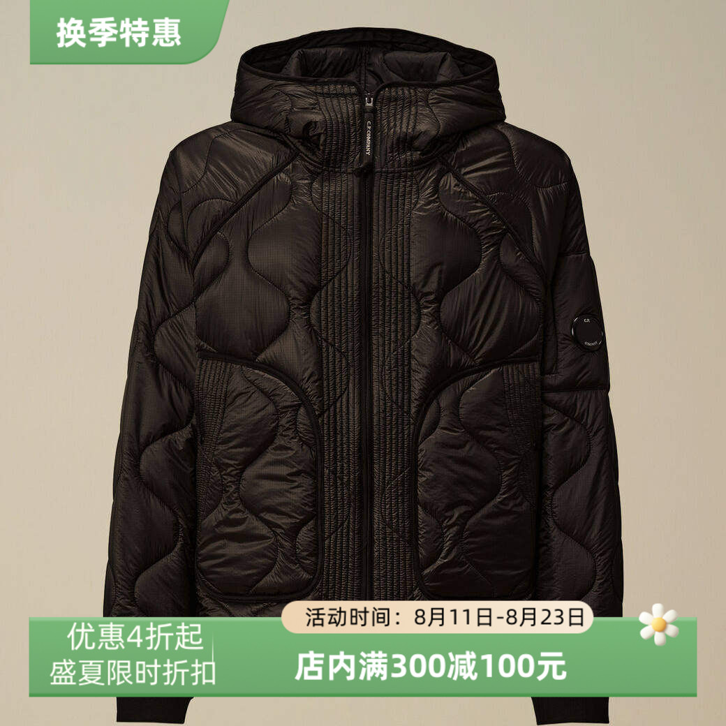 C.P.COMPANY男士带帽衬里羽绒服