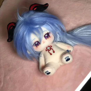 高颜值原神属性灵昭20cm棉花娃娃甘雨可爱玩偶送闺蜜女生生日礼物