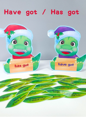 Have got Has got小学语法早教具闪卡手工自制DIY半成品游戏桌游