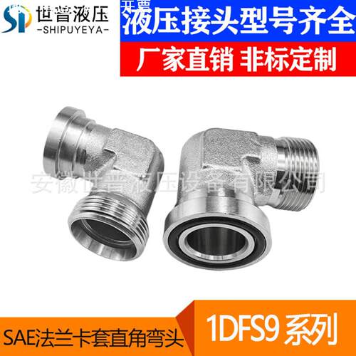 1DFS9公制螺纹重系列90°弯液压法兰管接头SAE法兰卡套式直角接头 - 封面