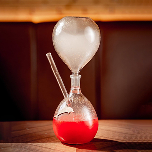 Inmeet饮迷创意沙漏鸡尾酒杯酒吧分子调酒玻璃杯子酒吧烟熏调酒杯