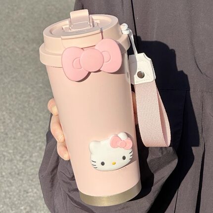 水杯保温杯女生2025新款保冷咖啡杯不锈钢高颜值学生随行吸管杯子