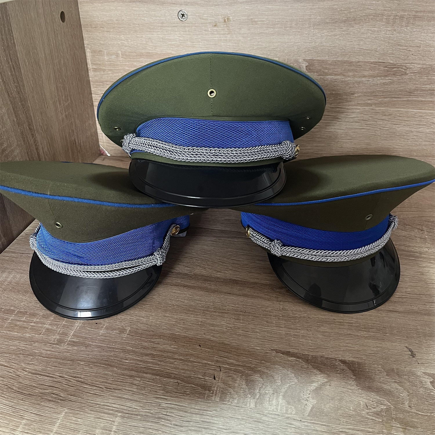 收藏老货87空款大檐帽宾/蔚/校大盖帽的确良大盖帽毛呢凡立平顶帽