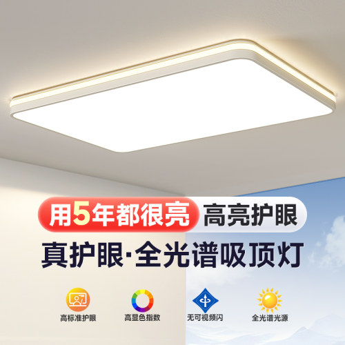 客厅主灯现代简约大气led超亮2025新款吸顶灯护眼全屋灯具套餐