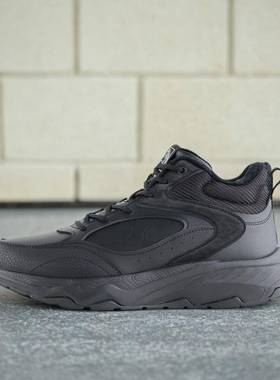 贵人鸟男鞋棉鞋正品2023冬新款皮面加厚加绒保暖运动休闲M35N05