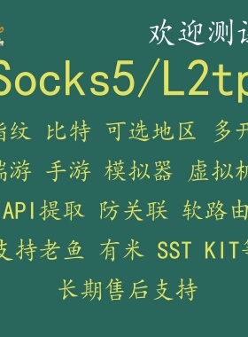 Socks5服务器单窗口SK5/老鱼/有米/万安/电脑/安卓/虚拟机/模拟器
