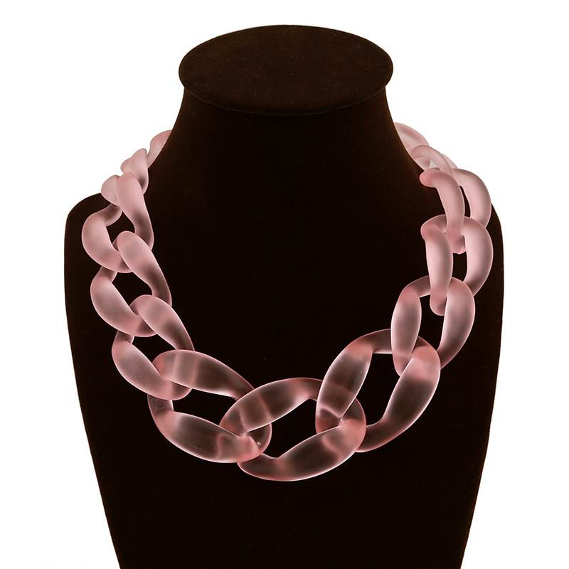 亚克力链条项链夜店夸张颈链女欧美锁骨链 necklace women