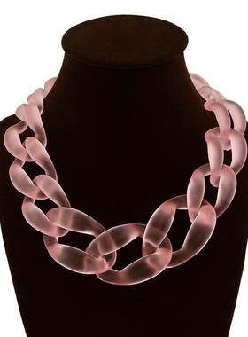 亚克力链条项链夜店夸张颈链女欧美锁骨链 necklace women