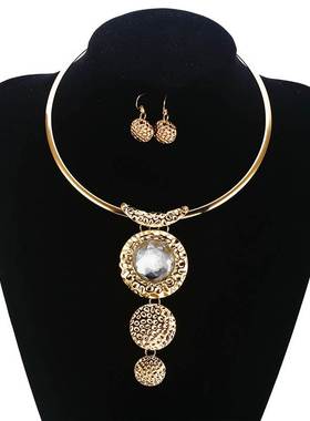 choker women necklace jewelry 欧美夸张流苏项链朋克小众项圈