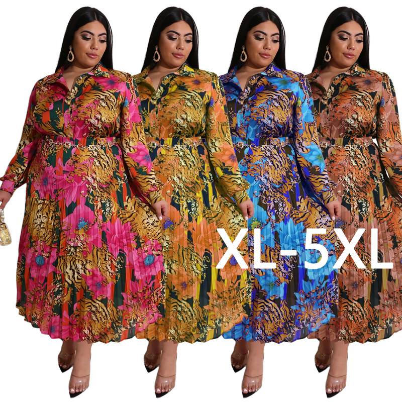 autumn Fat women plus size two-piece suit shirt skirt set 5X