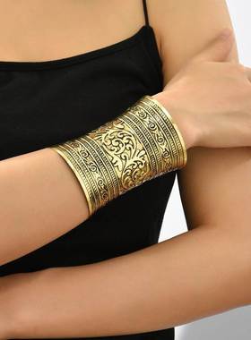 bracelet women hand catenary 复古民族风压花手镯长款女饰品