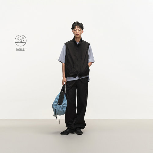 MODE COMMUTER| MC微皱防泼水抗皱梭织易打理立领梭织马甲